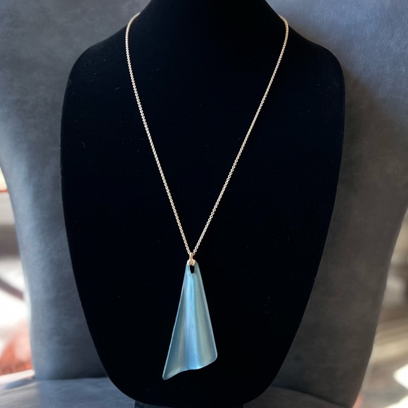 ALEXIS BITTAR Wavy Fan Pendant Necklace 195$ - Picture 4 of 9